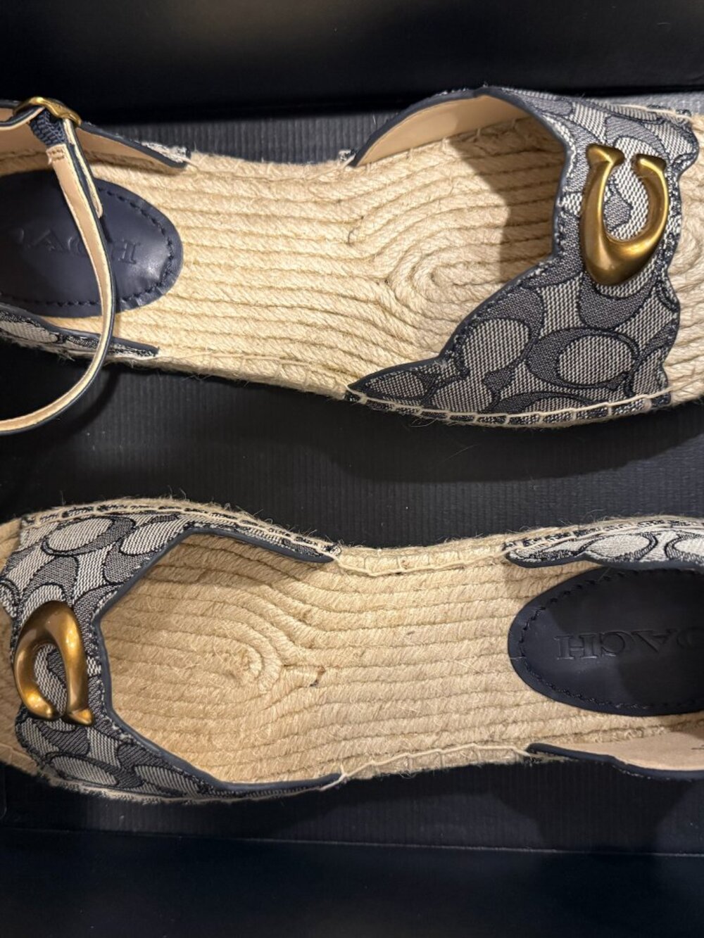 NWT Coach Dillon Signature Jacquard Espadrilles Midnight Navy 9.5B - Picture 9 of 9